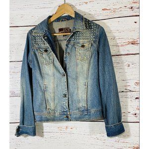 Hollister Blue Jean Jacket with Silver Studs